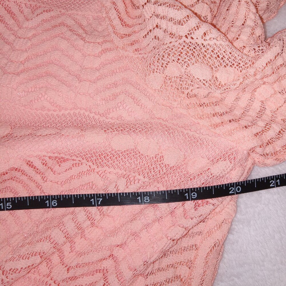 Rabbit Rabbit Rabbit Designs Peach Lace Dress Womens Sz 18 NWT Boho Cottagecore - Picture 5 of 12